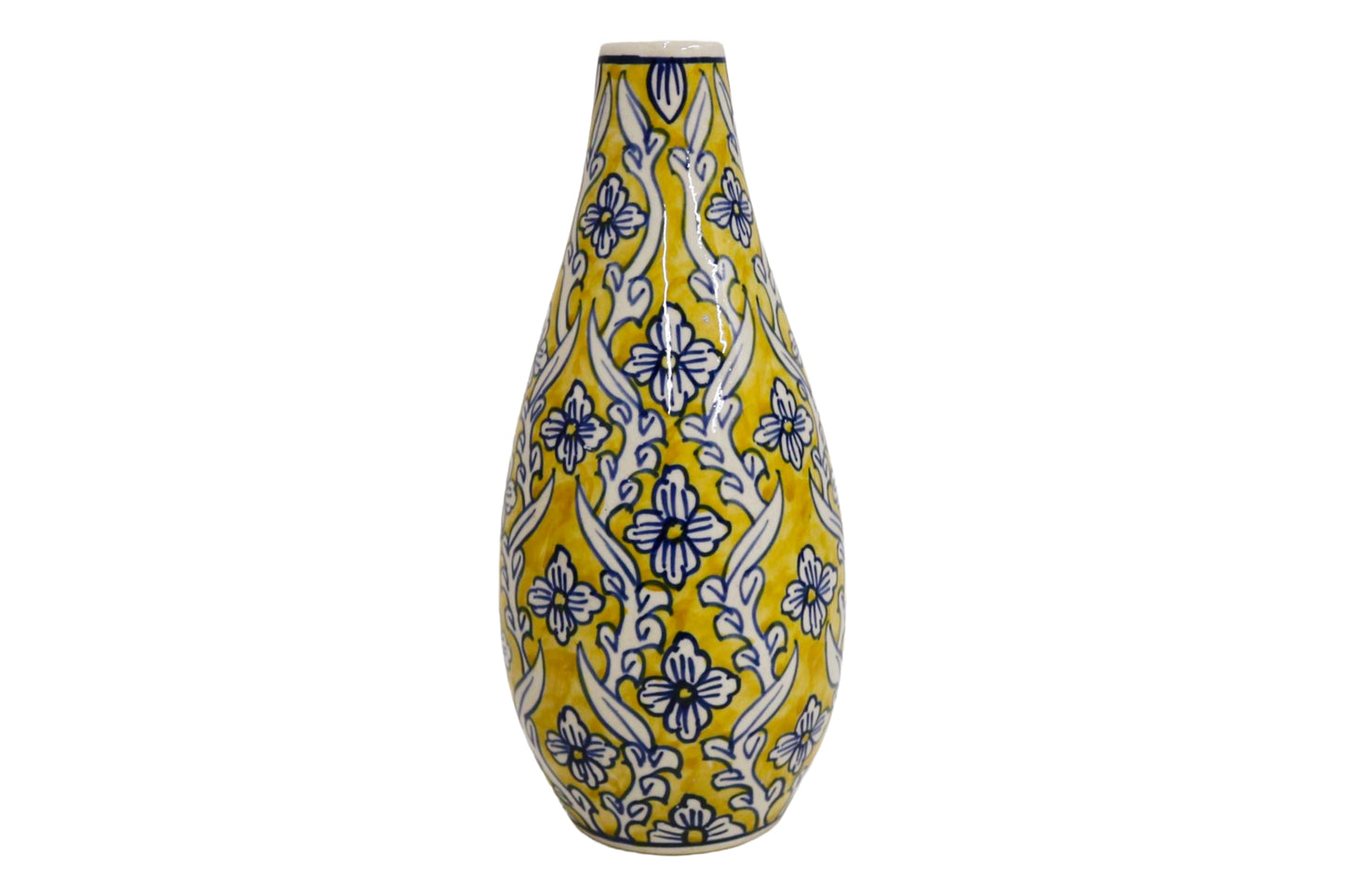 Ceramic Slim Vase Yellow