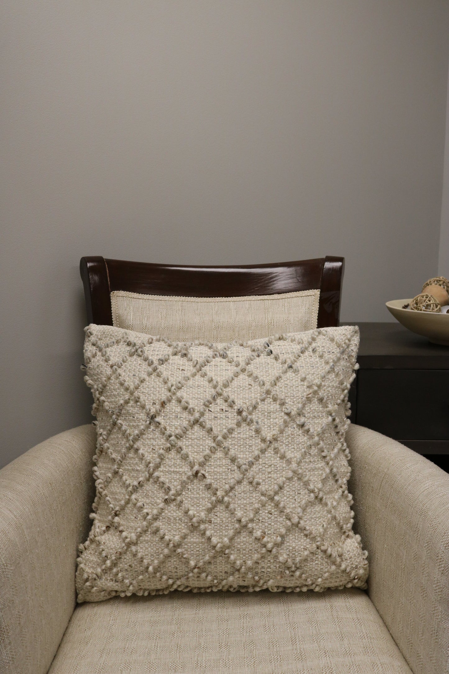 Nancy Wool & Cotton Designer Throw Pillow