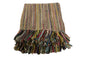 Handcrafted Wool & Cotton Throw Blanket Tan Shimmer