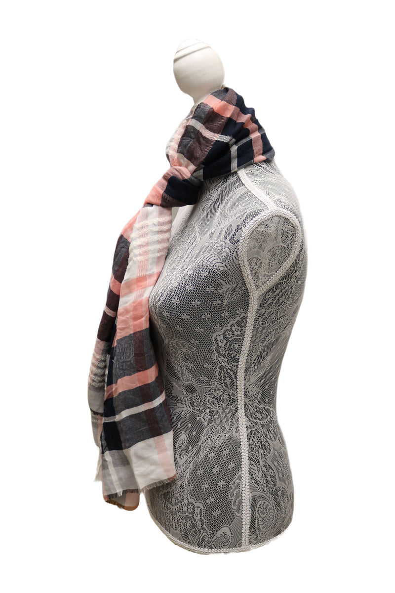 Home&Manor 100% Cotton and Polyester Scarf, Wrap, Throw, Shawl