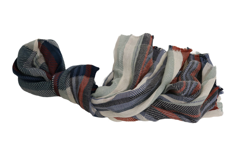 Home&Manor 100% Cotton and Polyester Scarf, Wrap, Throw, Shawl