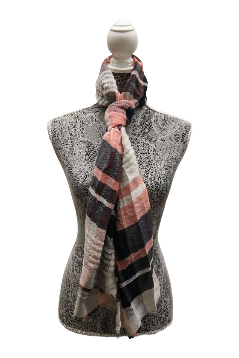 Home&Manor 100% Cotton and Polyester Scarf, Wrap, Throw, Shawl