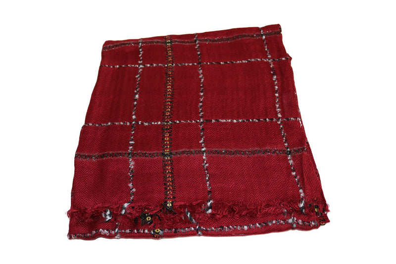 Home&Manor 100% Cotton and Polyester Scarf, Wrap, Throw, Shawl