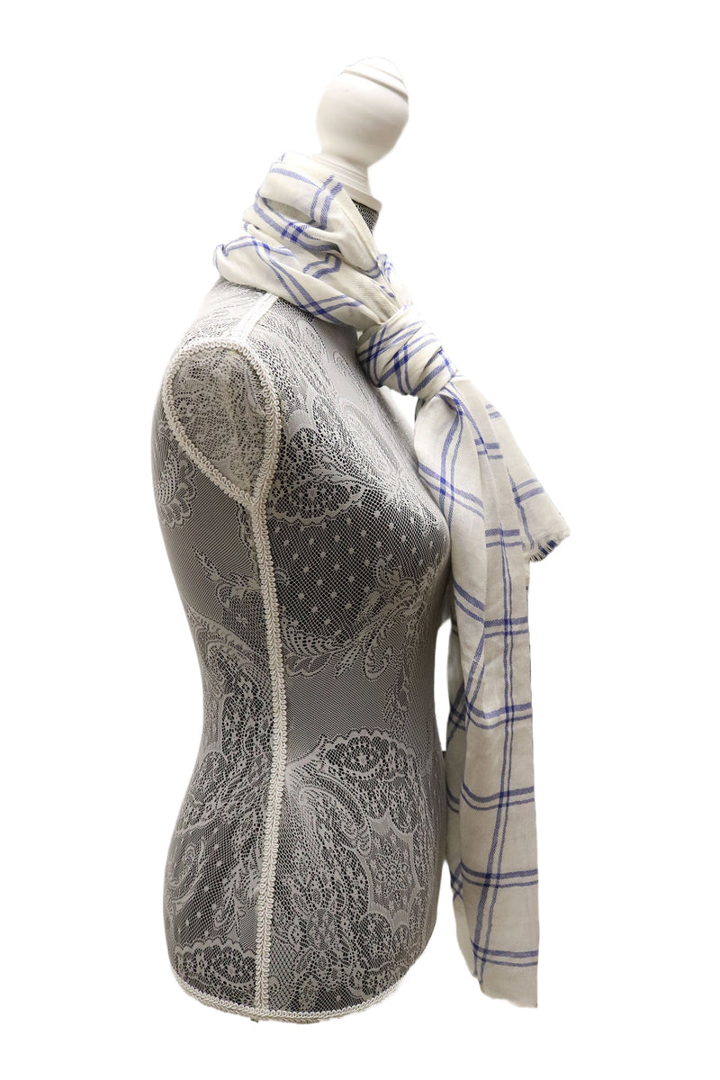 Home&Manor 100% Cotton and Polyester Scarf, Wrap, Throw, Shawl