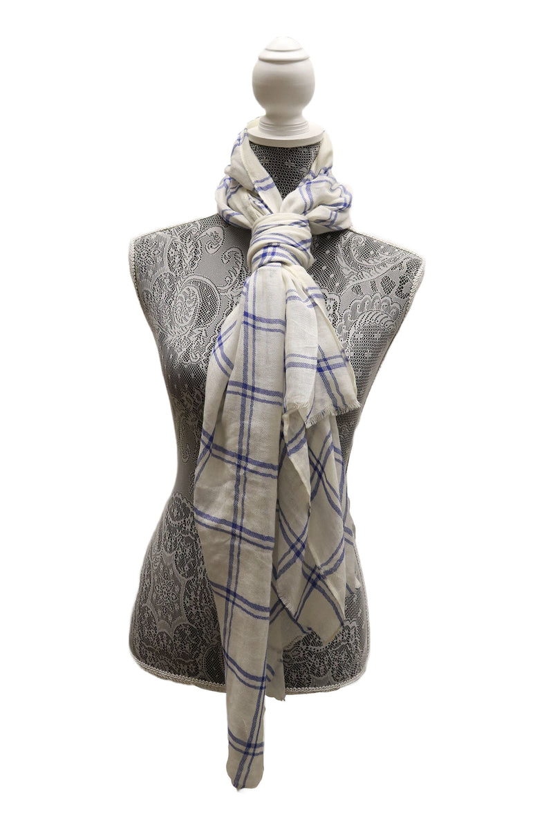 Home&Manor 100% Cotton and Polyester Scarf, Wrap, Throw, Shawl