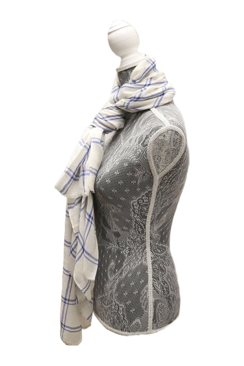 Home&Manor 100% Cotton and Polyester Scarf, Wrap, Throw, Shawl