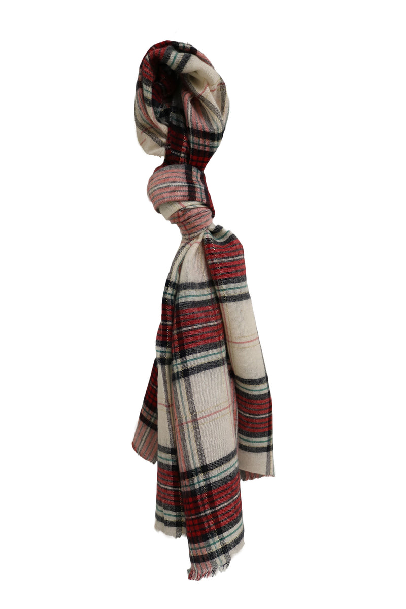 Home&Manor 100% Cotton and Polyester Scarf, Wrap, Throw, Shawl