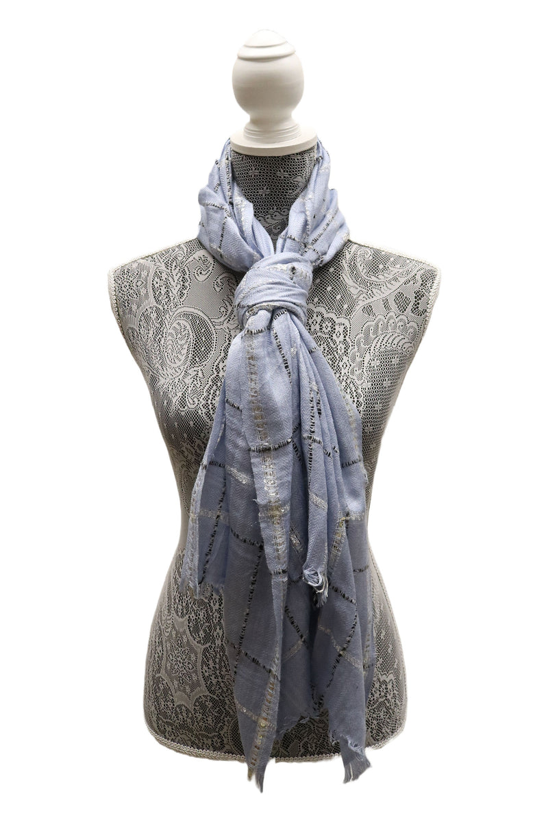 Home&Manor 100% Cotton and Polyester Scarf, Wrap, Throw, Shawl