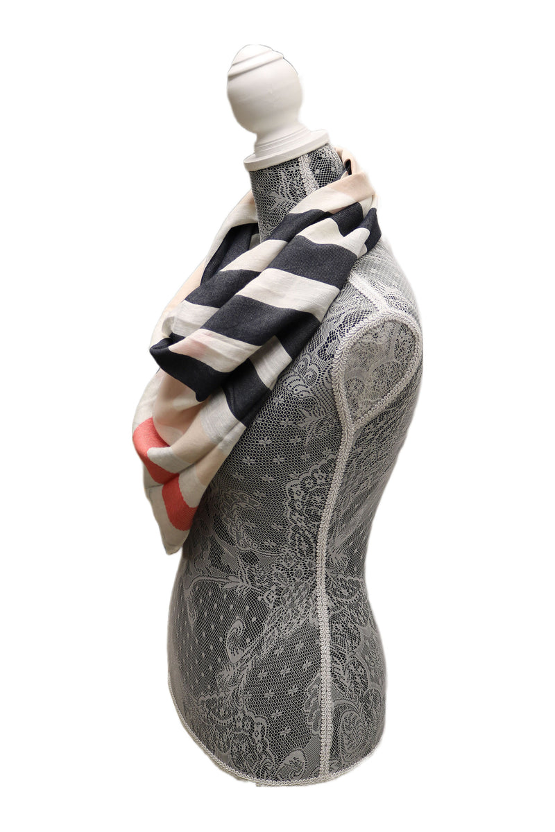 Home&Manor 100% Cotton and Polyester Scarf, Wrap, Throw, Shawl