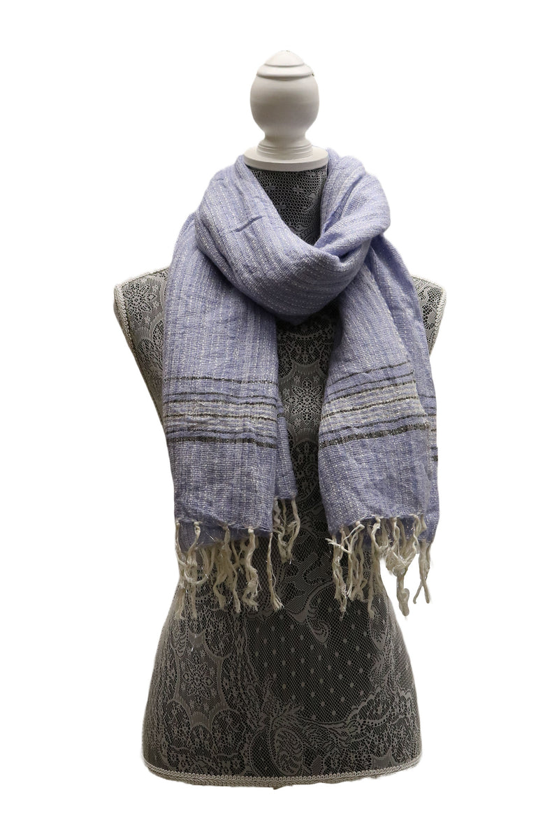 Home&Manor 100% Cotton and Polyester Scarf, Wrap, Throw, Shawl