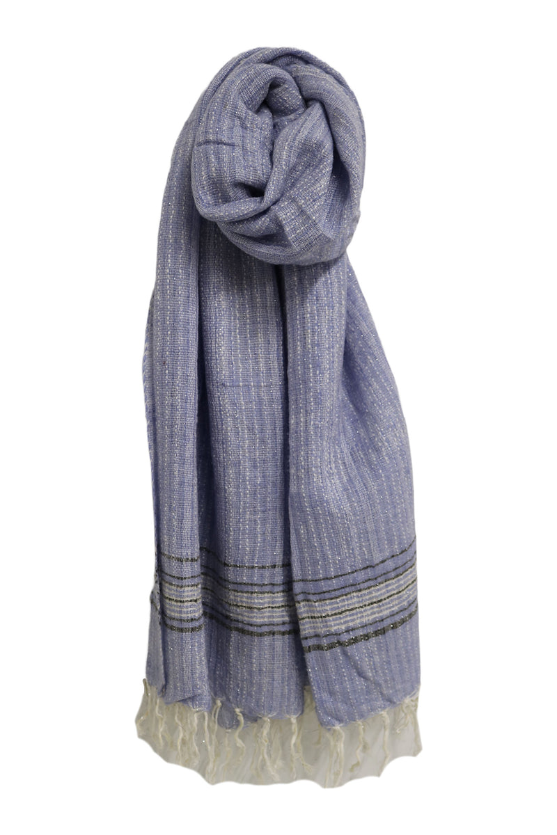 Home&Manor 100% Cotton and Polyester Scarf, Wrap, Throw, Shawl