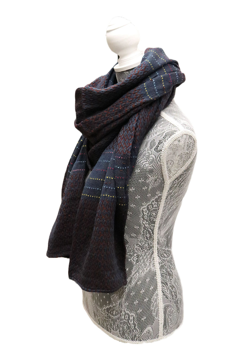 Home&Manor 100% Cotton and Polyester Scarf, Wrap, Throw, Shawl