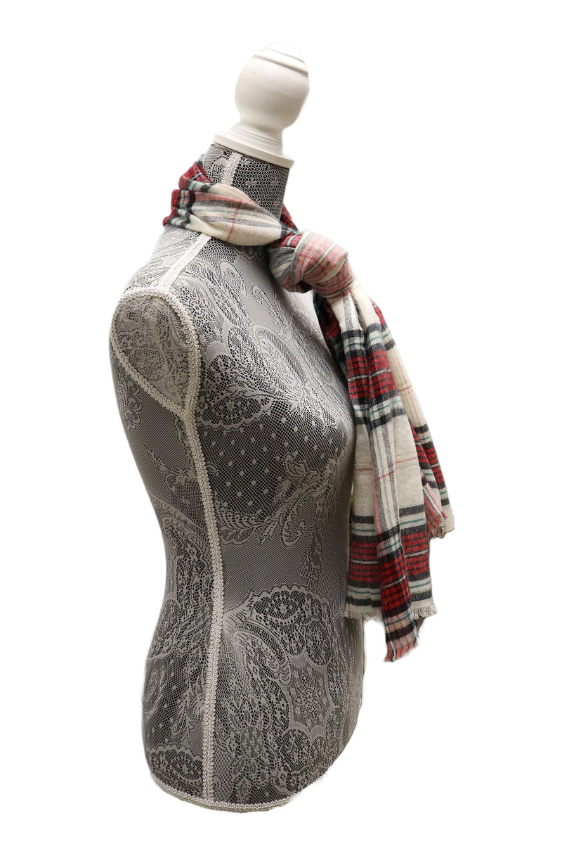 Home&Manor 100% Cotton and Polyester Scarf, Wrap, Throw, Shawl