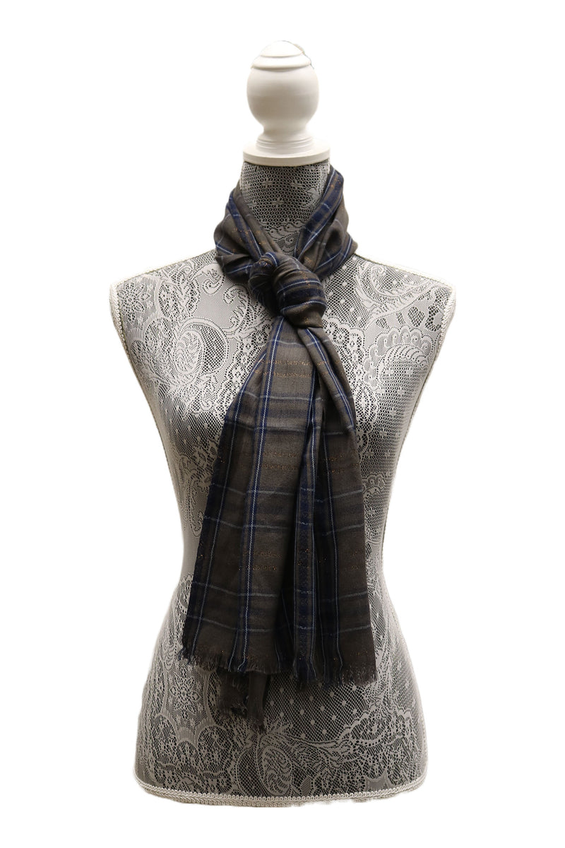 Home&Manor 100% Cotton and Polyester Scarf, Wrap, Throw, Shawl