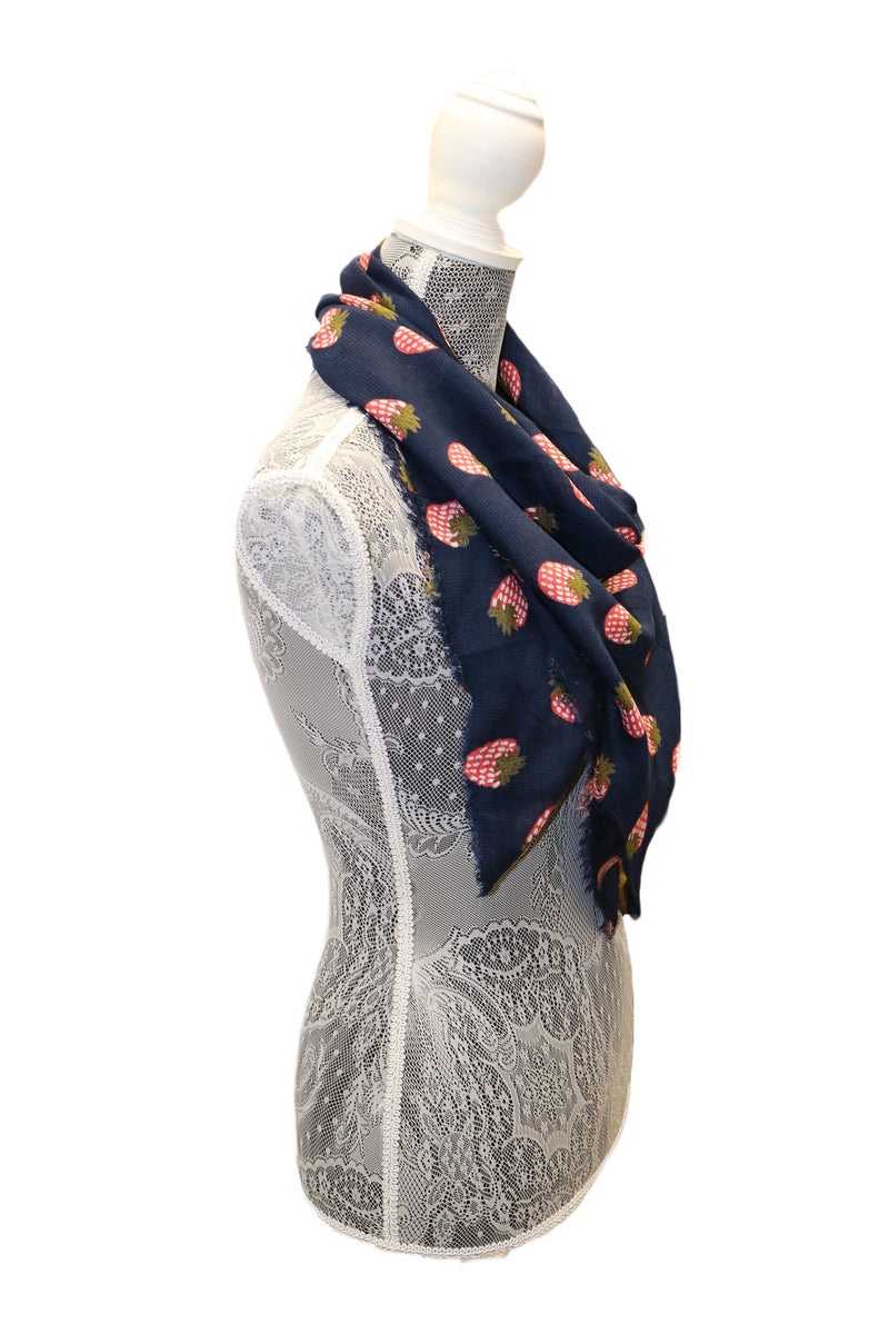 Home&Manor 100% Cotton and Polyester Scarf, Wrap, Throw, Shawl