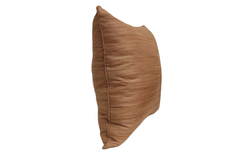 Raw Silk Throw Pillow 18" Light Tan