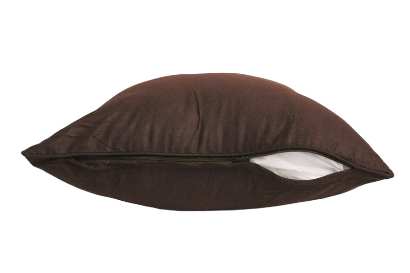 Premium Silk Pillow 18" Brown