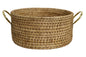 Home&Manor 10" Wicker Deep Tray with Double Handle