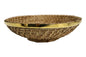 Home&Manor 9.5" Rattan Hammered Brass Rim Basket