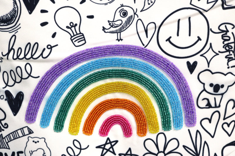 Home&Manor Illustrated Rainbow Wall Hanging