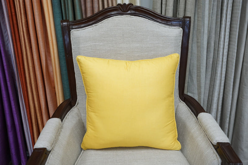 Premium Silk Pillow 18" Yellow
