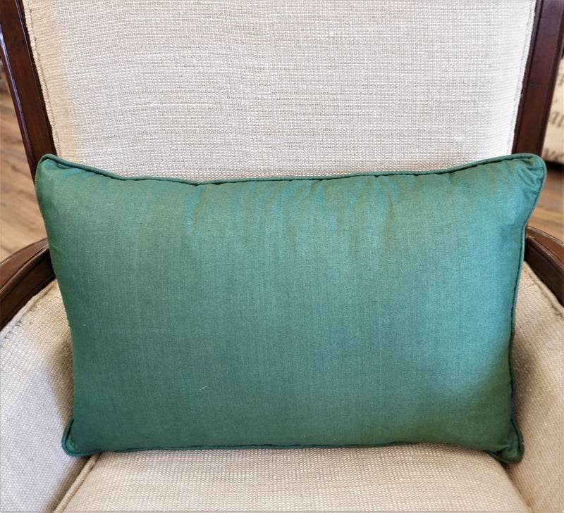 Premium Silk Pillow 13"x20" Green