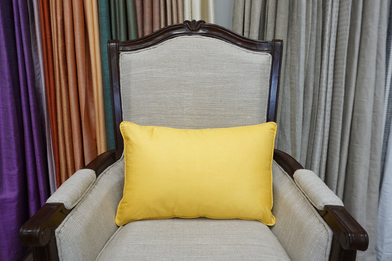 Premium Silk Pillow 13"x20" Yellow