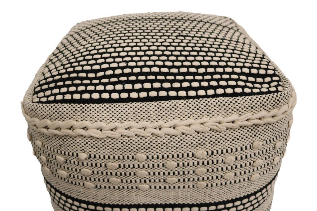 Lucca Cotton Cube Pouf
