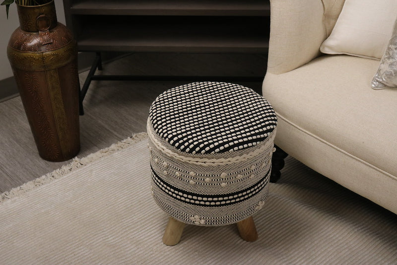 Rennes Cotton Round Stool