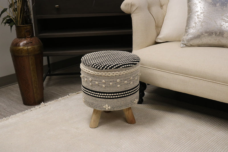 Rennes Cotton Round Stool