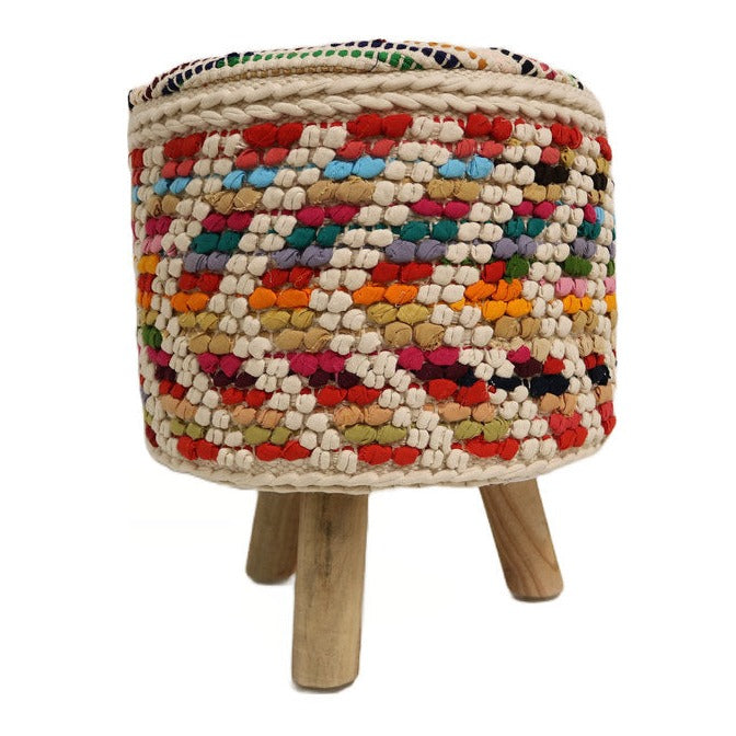 Lyon Cotton Round Stool