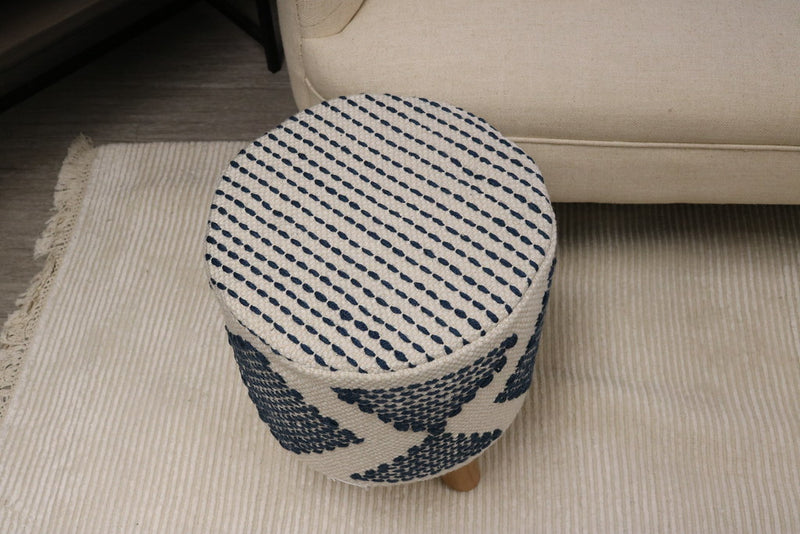 Cannes Cotton Round Stool