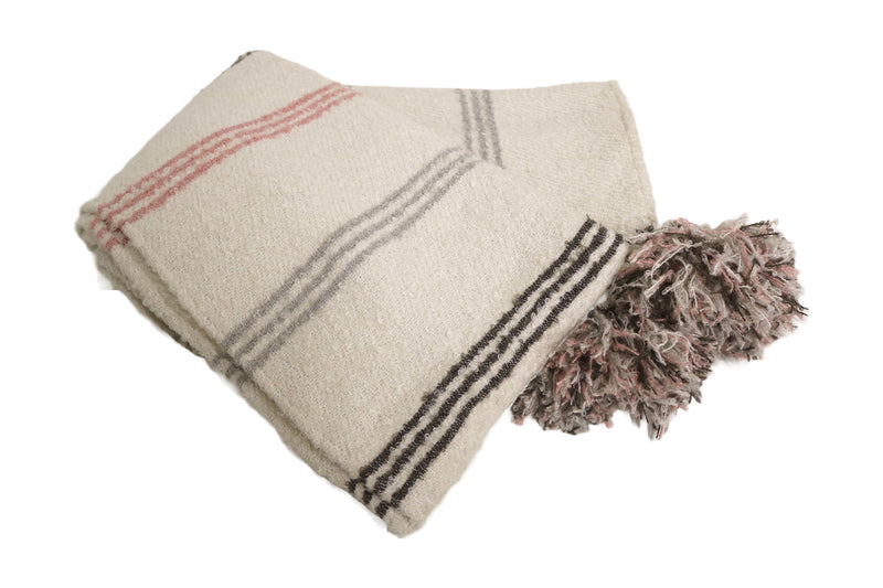 Handcrafted 100% Wool Throw Blanket