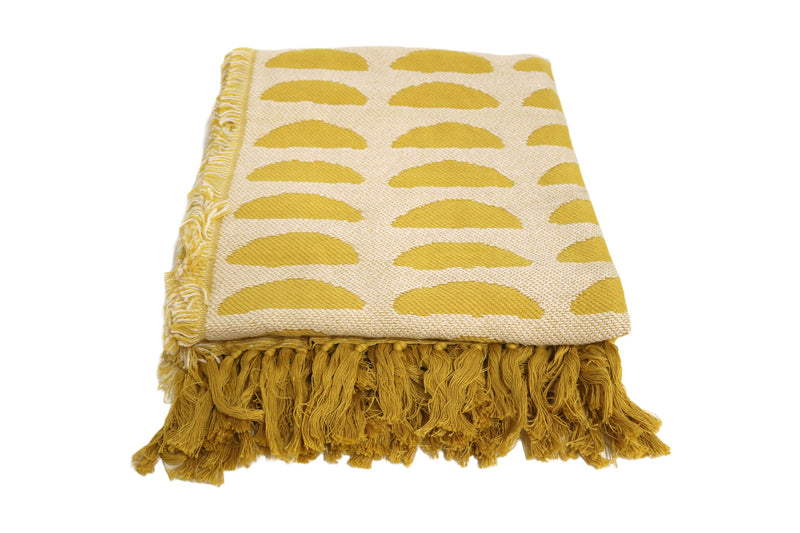Handcrafted Wool & Cotton Throw Blanket