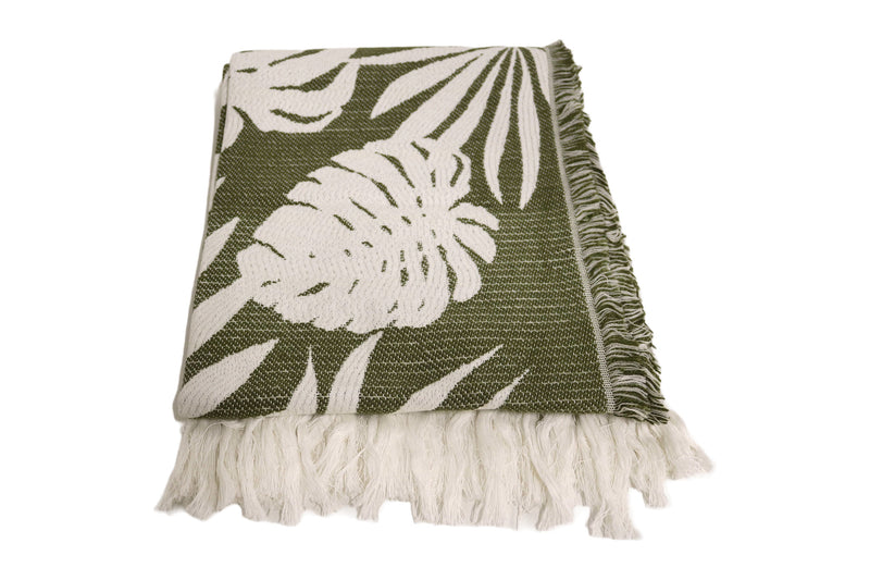 Handcrafted Wool & Cotton Throw Blanket