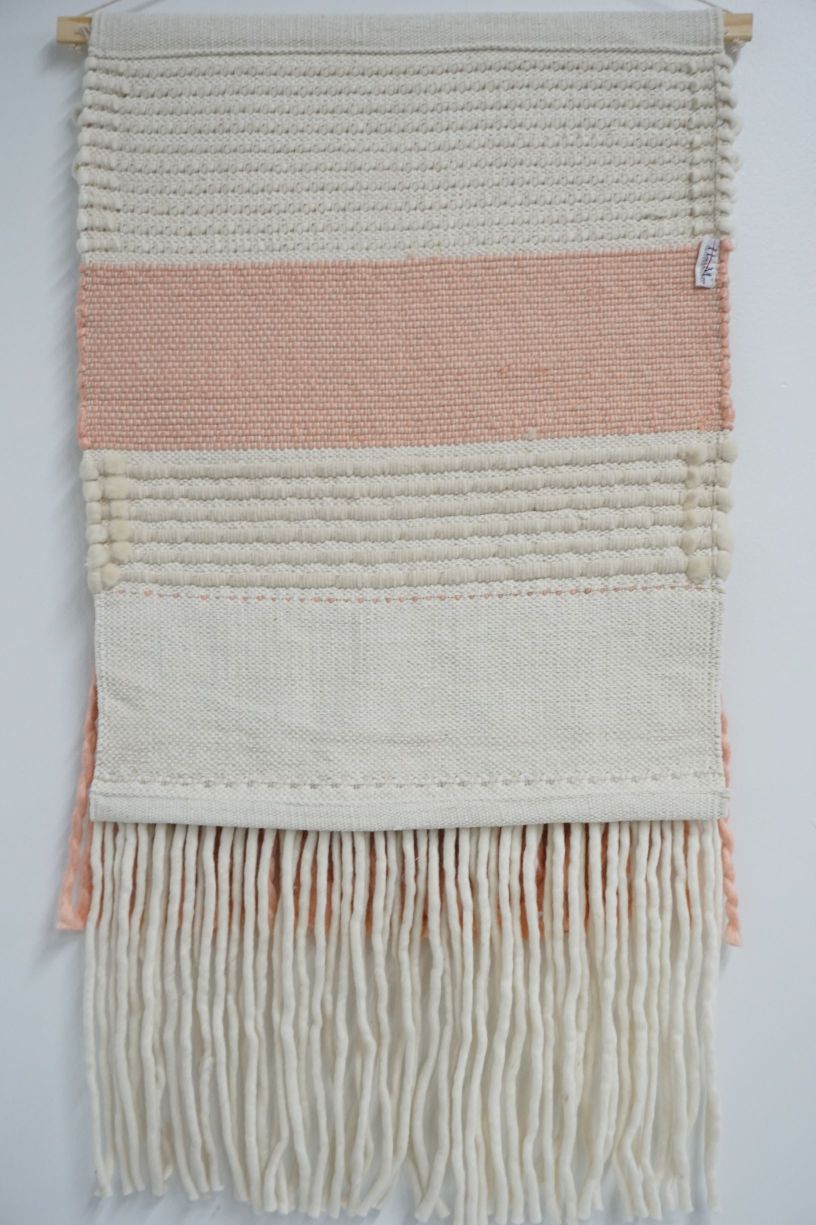 Large Pink & Sand Wall Hanging