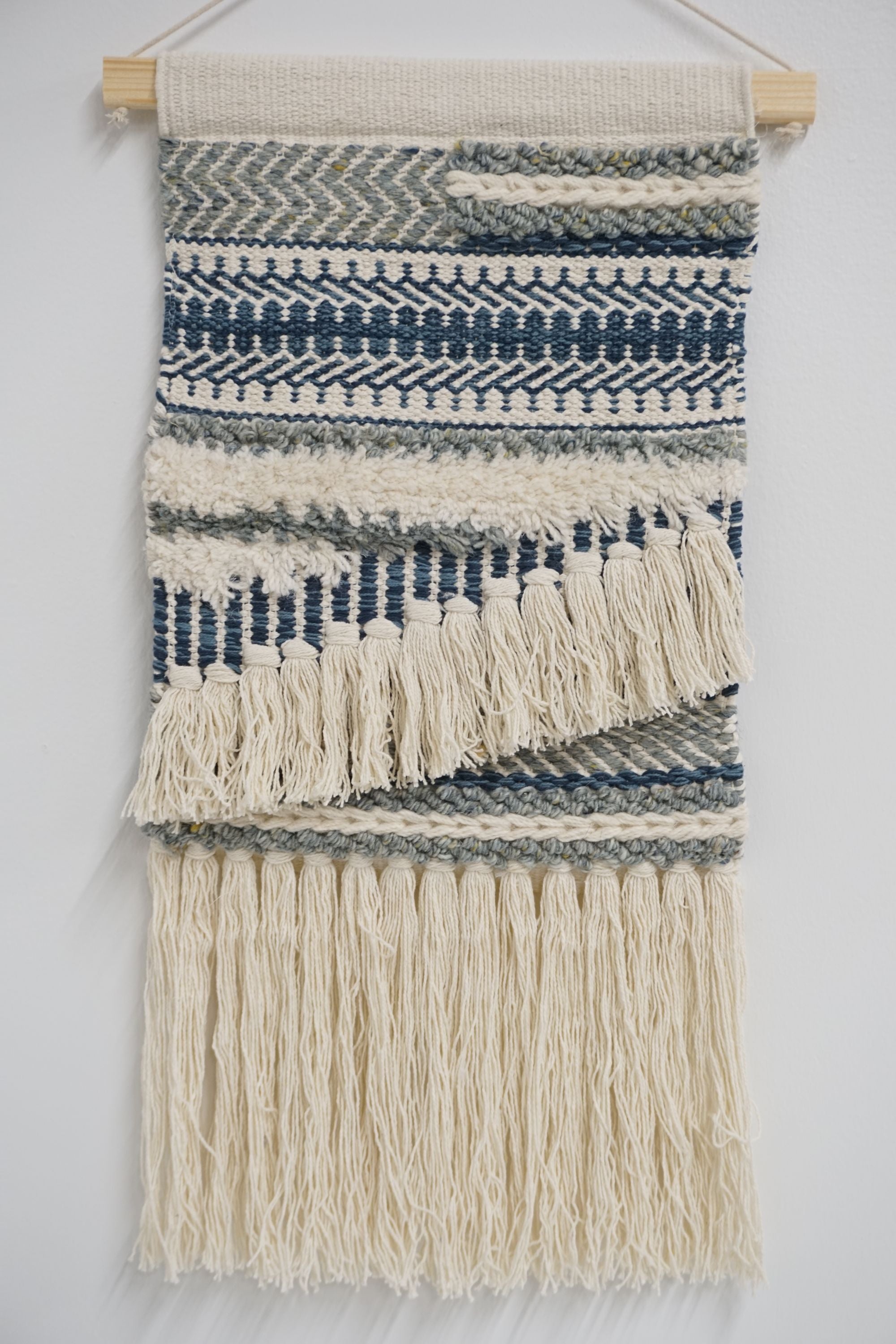 Textured Blue Wall Hanging