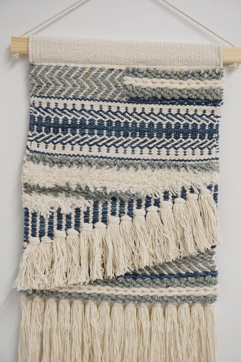 Textured Blue Wall Hanging