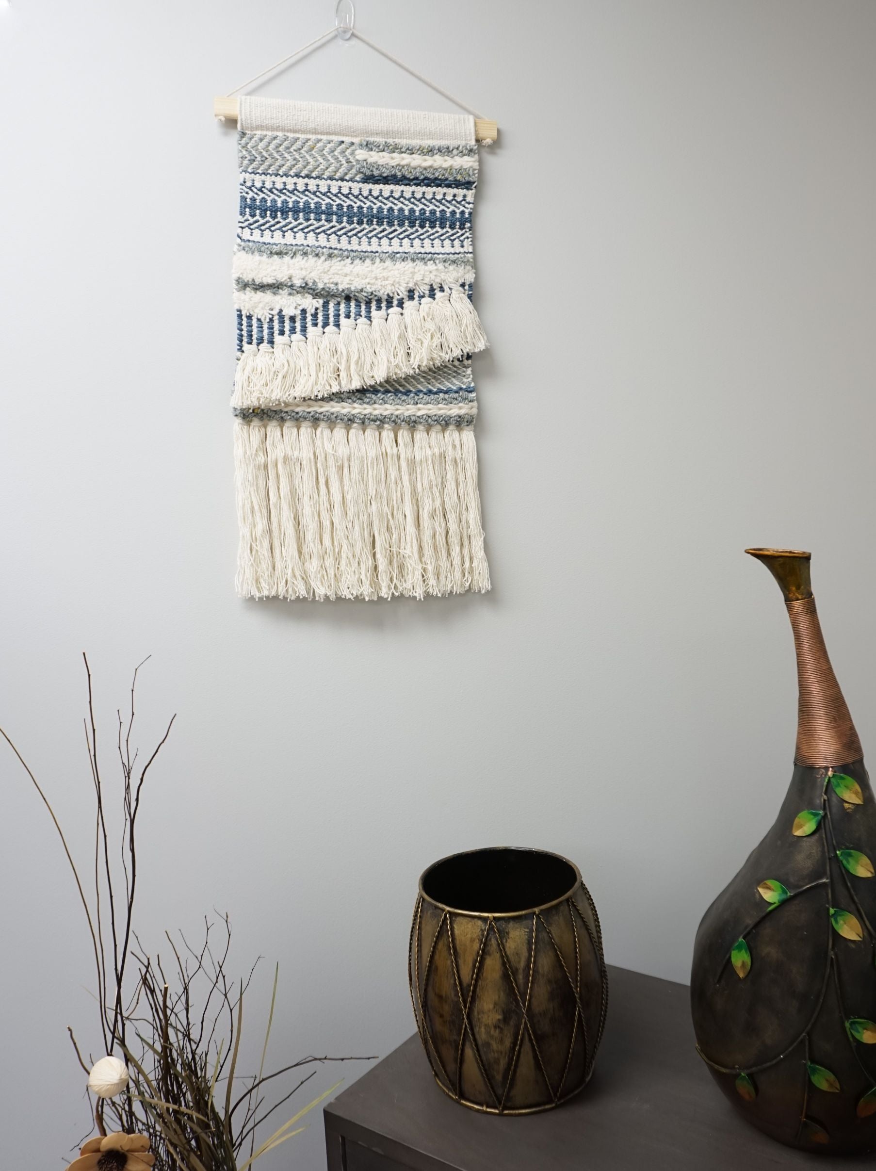 Textured Blue Wall Hanging