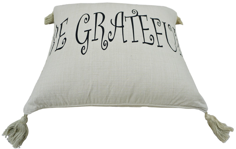 'Be Grateful' Quote Pillow