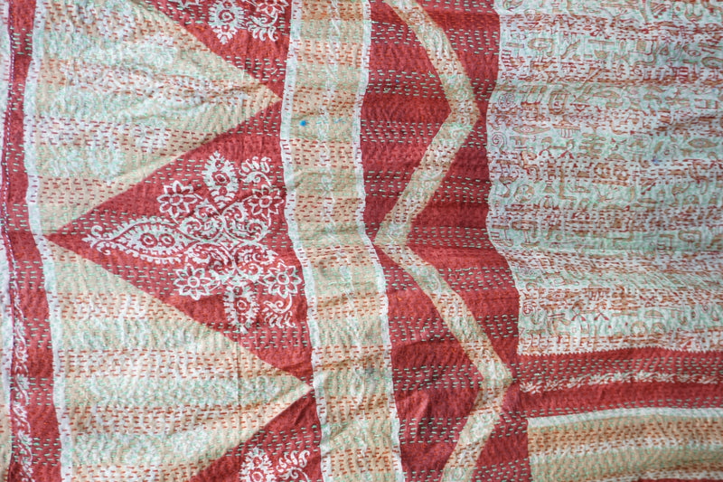 Vintage Kantha Silk Scarves