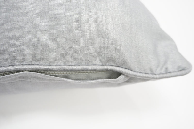 Premium Silk Pillow 18" Light Gray