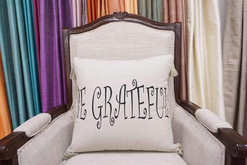 'Be Grateful' Quote Pillow