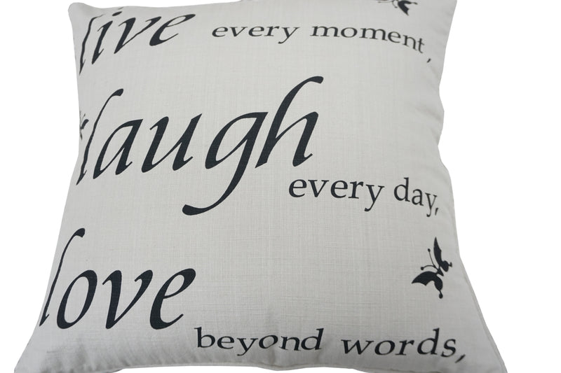 'Live Laugh Love' Quote Pillow