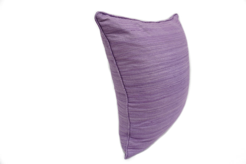 Raw Silk Throw Pillow 18" Light Purple