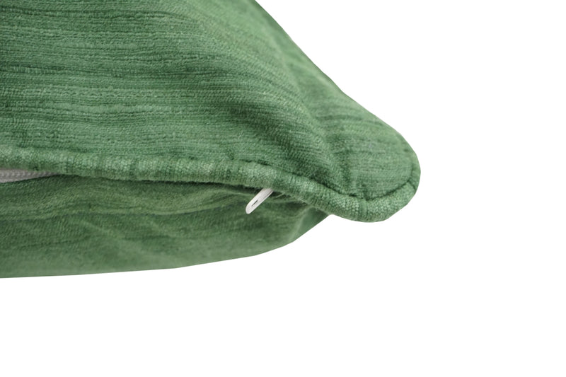 Raw Silk Throw Pillow 18" Dark Green
